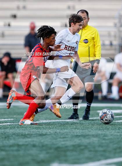 Thumbnail 1 in Hebron Christian Academy vs Sandy Creek (GHSA 3A Second Round) photogallery.