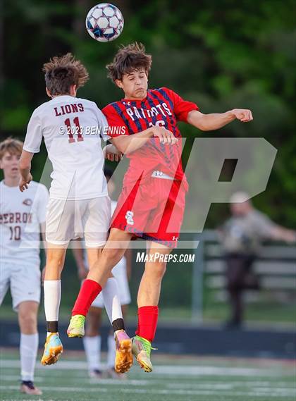 Thumbnail 3 in Hebron Christian Academy vs Sandy Creek (GHSA 3A Second Round) photogallery.