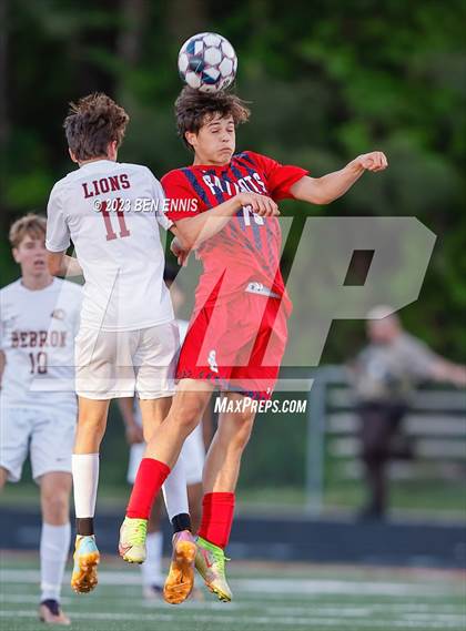 Thumbnail 2 in Hebron Christian Academy vs Sandy Creek (GHSA 3A Second Round) photogallery.