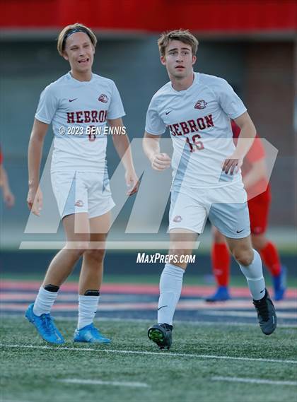 Thumbnail 3 in Hebron Christian Academy vs Sandy Creek (GHSA 3A Second Round) photogallery.