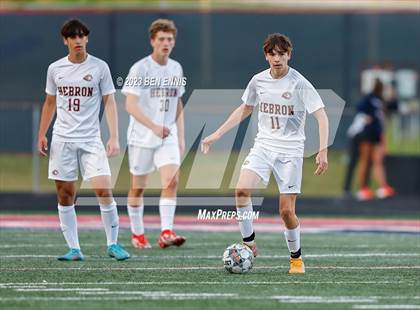 Thumbnail 1 in Hebron Christian Academy vs Sandy Creek (GHSA 3A Second Round) photogallery.