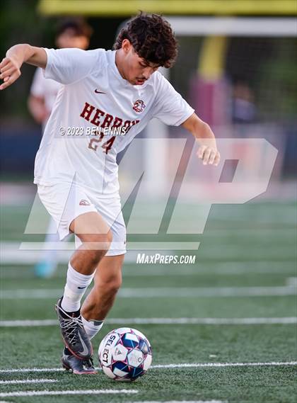 Thumbnail 1 in Hebron Christian Academy vs Sandy Creek (GHSA 3A Second Round) photogallery.