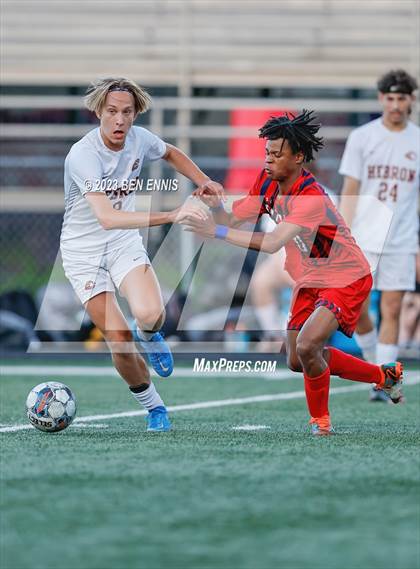 Thumbnail 3 in Hebron Christian Academy vs Sandy Creek (GHSA 3A Second Round) photogallery.