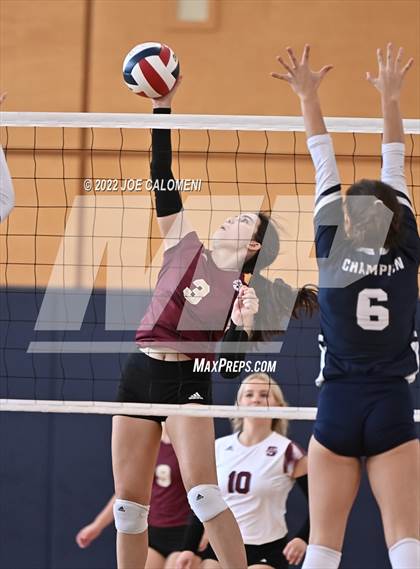 Thumbnail 3 in San Antonio Christian vs Boerne-Champion (Boerne Volleyball Tournament) photogallery.
