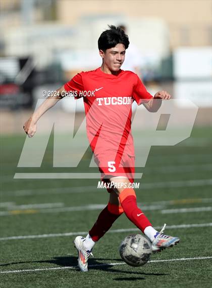 Thumbnail 2 in Tucson High Magnet School vs Ironwood Ridge (Brandon Bean Soccer Tournament) photogallery.