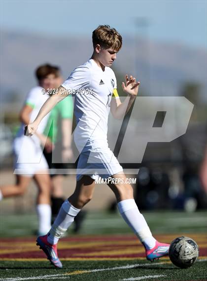 Thumbnail 2 in Tucson High Magnet School vs Ironwood Ridge (Brandon Bean Soccer Tournament) photogallery.