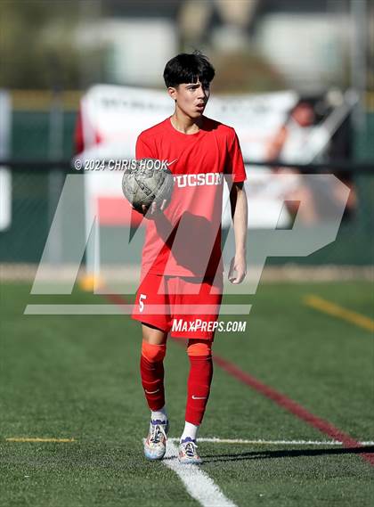 Thumbnail 2 in Tucson High Magnet School vs Ironwood Ridge (Brandon Bean Soccer Tournament) photogallery.