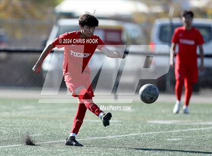 Thumbnail 1 in Tucson High Magnet School vs Ironwood Ridge (Brandon Bean Soccer Tournament) photogallery.