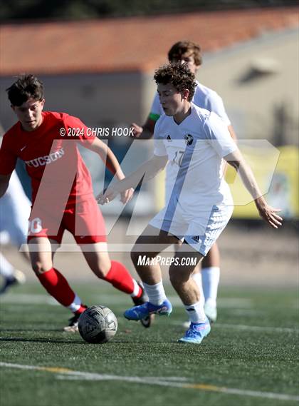 Thumbnail 2 in Tucson High Magnet School vs Ironwood Ridge (Brandon Bean Soccer Tournament) photogallery.