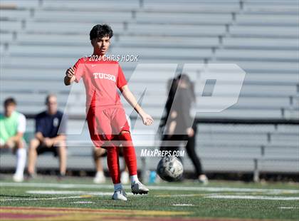 Thumbnail 2 in Tucson High Magnet School vs Ironwood Ridge (Brandon Bean Soccer Tournament) photogallery.