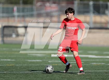 Thumbnail 1 in Tucson High Magnet School vs Ironwood Ridge (Brandon Bean Soccer Tournament) photogallery.