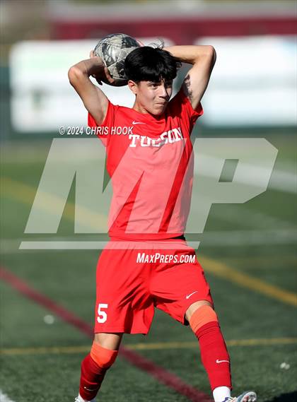 Thumbnail 3 in Tucson High Magnet School vs Ironwood Ridge (Brandon Bean Soccer Tournament) photogallery.