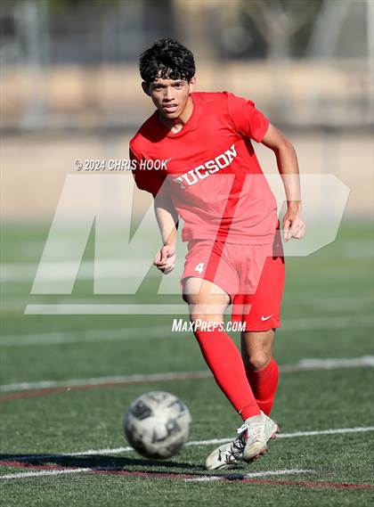 Thumbnail 1 in Tucson High Magnet School vs Ironwood Ridge (Brandon Bean Soccer Tournament) photogallery.
