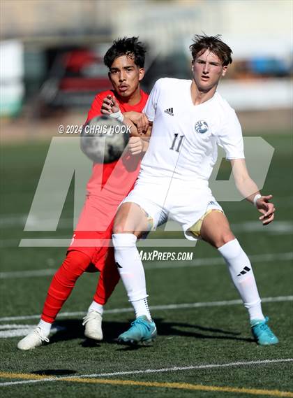 Thumbnail 1 in Tucson High Magnet School vs Ironwood Ridge (Brandon Bean Soccer Tournament) photogallery.