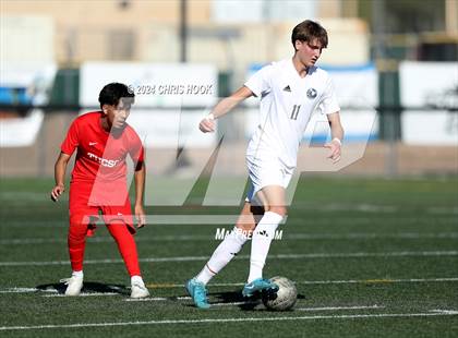 Thumbnail 2 in Tucson High Magnet School vs Ironwood Ridge (Brandon Bean Soccer Tournament) photogallery.