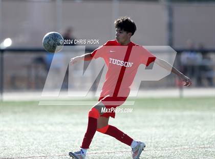 Thumbnail 3 in Tucson High Magnet School vs Ironwood Ridge (Brandon Bean Soccer Tournament) photogallery.