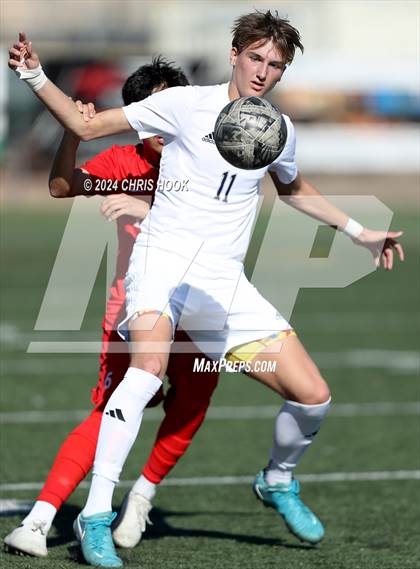 Thumbnail 2 in Tucson High Magnet School vs Ironwood Ridge (Brandon Bean Soccer Tournament) photogallery.