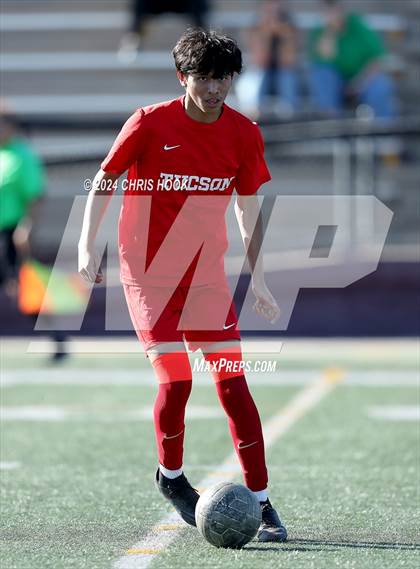 Thumbnail 3 in Tucson High Magnet School vs Ironwood Ridge (Brandon Bean Soccer Tournament) photogallery.
