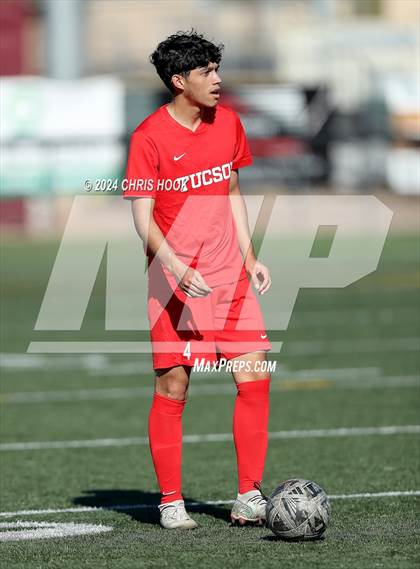 Thumbnail 3 in Tucson High Magnet School vs Ironwood Ridge (Brandon Bean Soccer Tournament) photogallery.