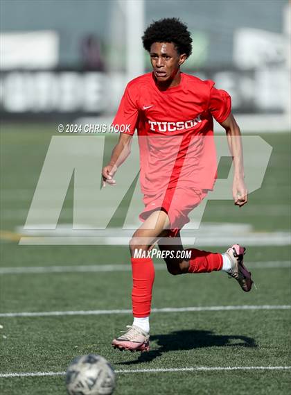 Thumbnail 1 in Tucson High Magnet School vs Ironwood Ridge (Brandon Bean Soccer Tournament) photogallery.