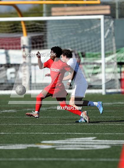 Thumbnail 2 in Tucson High Magnet School vs Ironwood Ridge (Brandon Bean Soccer Tournament) photogallery.