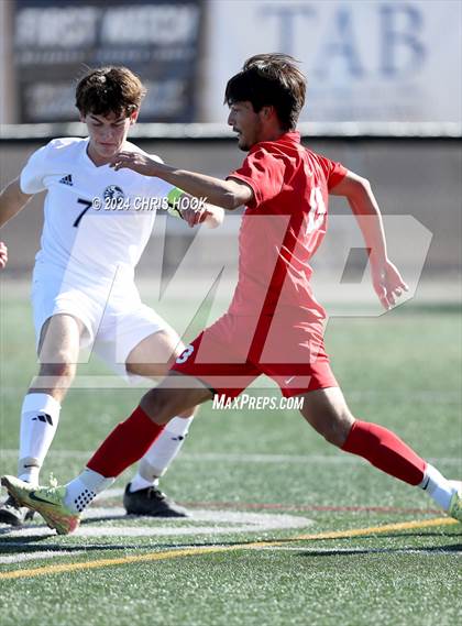 Thumbnail 2 in Tucson High Magnet School vs Ironwood Ridge (Brandon Bean Soccer Tournament) photogallery.