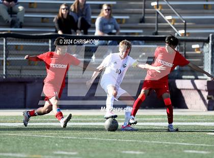 Thumbnail 1 in Tucson High Magnet School vs Ironwood Ridge (Brandon Bean Soccer Tournament) photogallery.