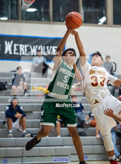 Thumbnail 1 in Southwest SD vs. Mission Vista ( Del Lago Tip-Off Classic) photogallery.
