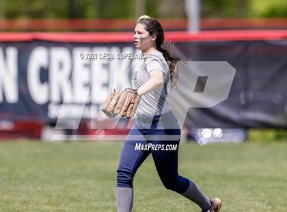 Thumbnail 2 in Haralson County vs Cherokee (GHSA Slow-Pitch State Championship) photogallery.