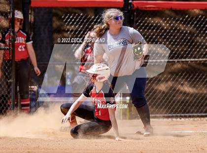 Thumbnail 2 in Haralson County vs Cherokee (GHSA Slow-Pitch State Championship) photogallery.