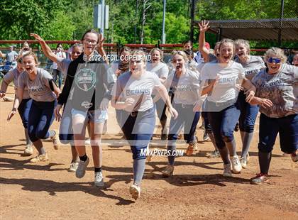 Thumbnail 3 in Haralson County vs Cherokee (GHSA Slow-Pitch State Championship) photogallery.