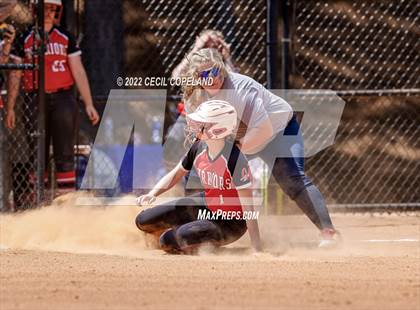 Thumbnail 2 in Haralson County vs Cherokee (GHSA Slow-Pitch State Championship) photogallery.