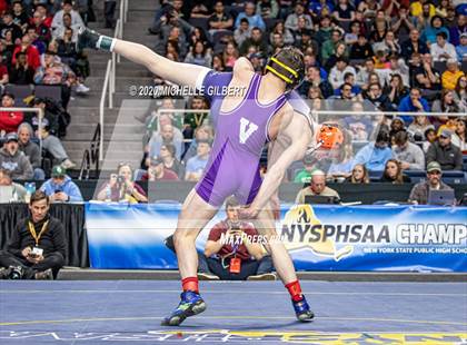 Thumbnail 3 in NYSPHSAA  D2 Wrestling Finals (99lbs to 138lbs) photogallery.