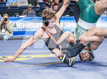 Thumbnail 3 in NYSPHSAA  D2 Wrestling Finals (99lbs to 138lbs) photogallery.