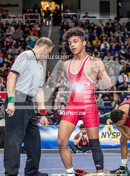 Thumbnail 3 in NYSPHSAA  D2 Wrestling Finals (99lbs to 138lbs) photogallery.