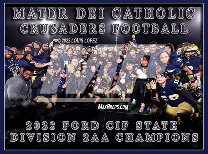 Thumbnail 1 in McClymonds @ Mater Dei Catholic (CIF State DIV 2AA Championship Final) photogallery.