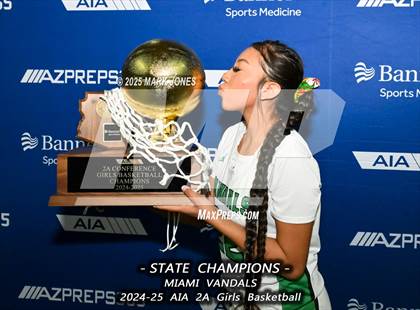 Thumbnail 2 in Miami vs. Arizona Lutheran Academy (AIA 2A Final - Awards) photogallery.