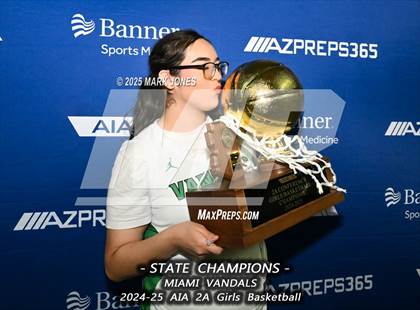 Thumbnail 2 in Miami vs. Arizona Lutheran Academy (AIA 2A Final - Awards) photogallery.