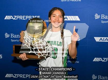 Thumbnail 2 in Miami vs. Arizona Lutheran Academy (AIA 2A Final - Awards) photogallery.