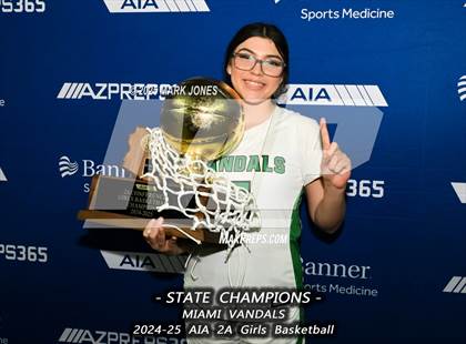 Thumbnail 2 in Miami vs. Arizona Lutheran Academy (AIA 2A Final - Awards) photogallery.