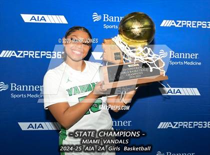 Thumbnail 2 in Miami vs. Arizona Lutheran Academy (AIA 2A Final - Awards) photogallery.
