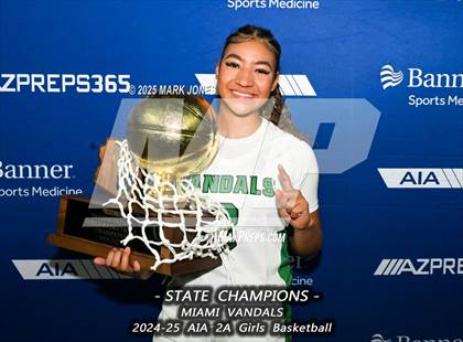 Thumbnail 2 in Miami vs. Arizona Lutheran Academy (AIA 2A Final - Awards) photogallery.