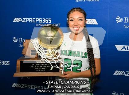 Thumbnail 3 in Miami vs. Arizona Lutheran Academy (AIA 2A Final - Awards) photogallery.