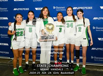 Thumbnail 2 in Miami vs. Arizona Lutheran Academy (AIA 2A Final - Awards) photogallery.
