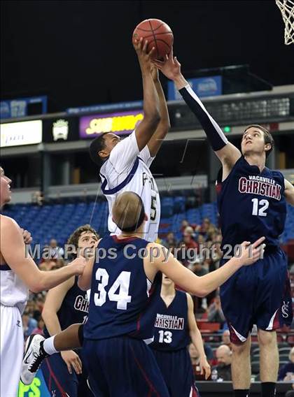 Thumbnail 2 in Vacaville Christian vs. Bradshaw Christian (CIF SJS D5 Final) photogallery.