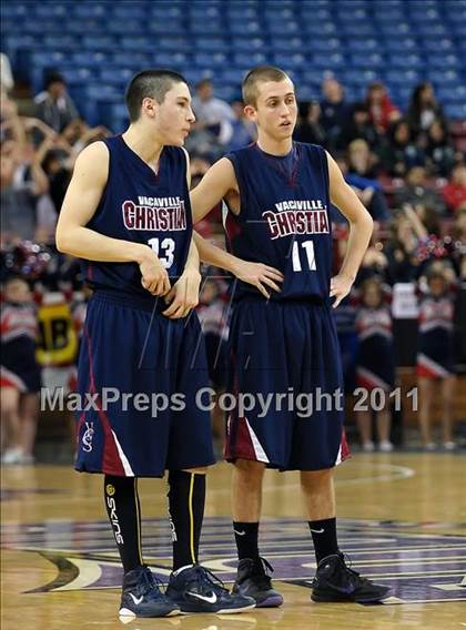 Thumbnail 3 in Vacaville Christian vs. Bradshaw Christian (CIF SJS D5 Final) photogallery.