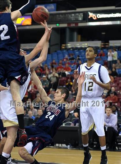 Thumbnail 1 in Vacaville Christian vs. Bradshaw Christian (CIF SJS D5 Final) photogallery.