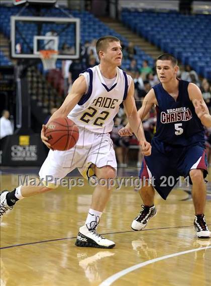 Thumbnail 3 in Vacaville Christian vs. Bradshaw Christian (CIF SJS D5 Final) photogallery.
