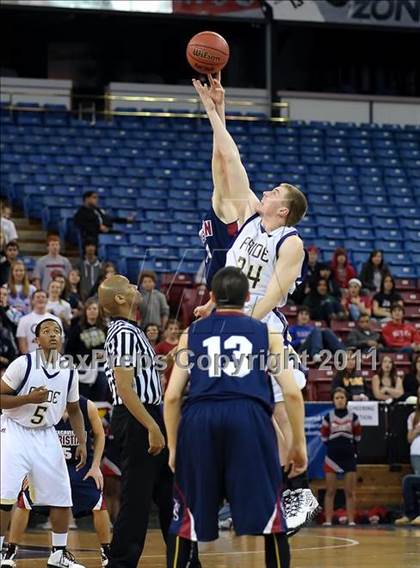 Thumbnail 1 in Vacaville Christian vs. Bradshaw Christian (CIF SJS D5 Final) photogallery.