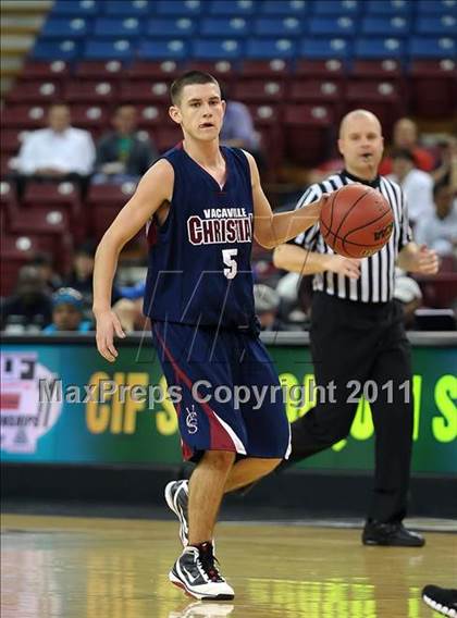 Thumbnail 3 in Vacaville Christian vs. Bradshaw Christian (CIF SJS D5 Final) photogallery.